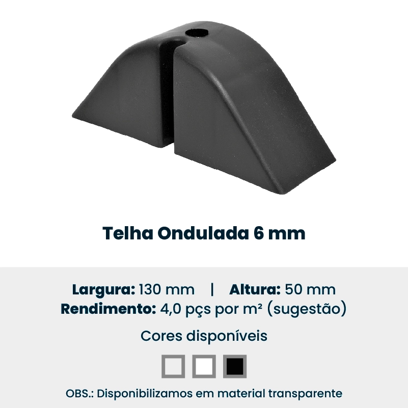 Produto da Forte Plásticos: telha ondulada 6 mm.