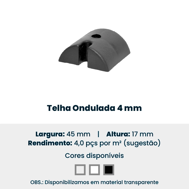 Produto da Forte Plásticos: telha ondulada 4 mm.