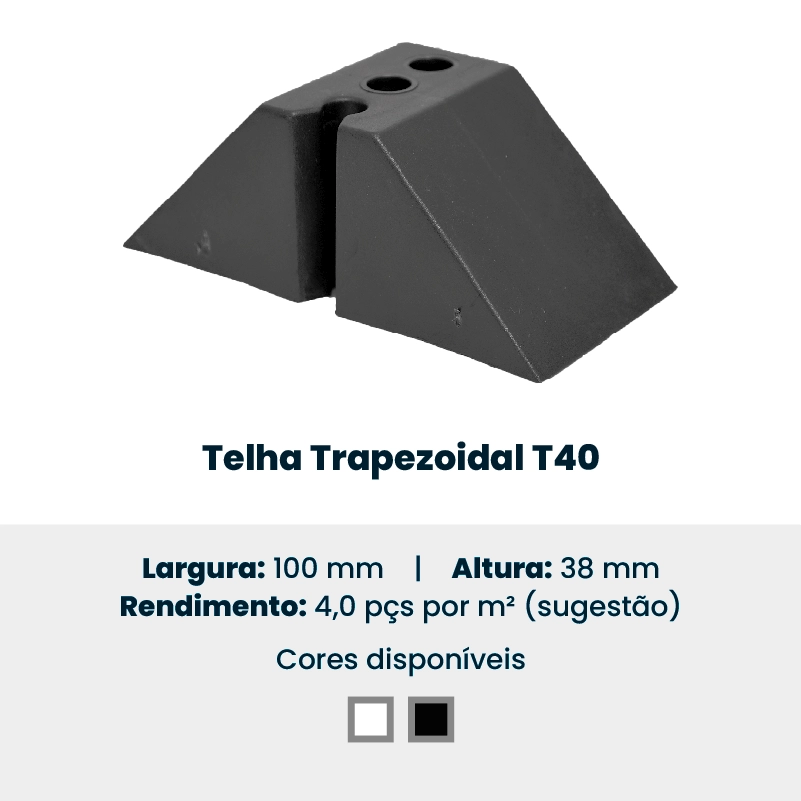 Produto da Forte Plásticos: telha trapezoidal T40.