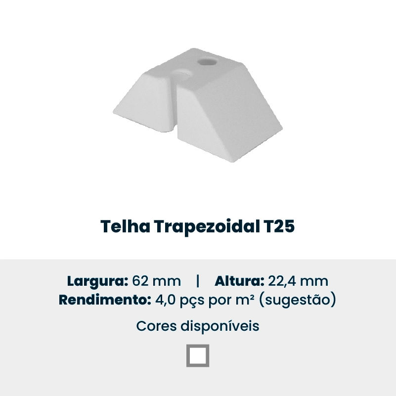 Produto da Forte Plásticos: telha trapezoidal T25.