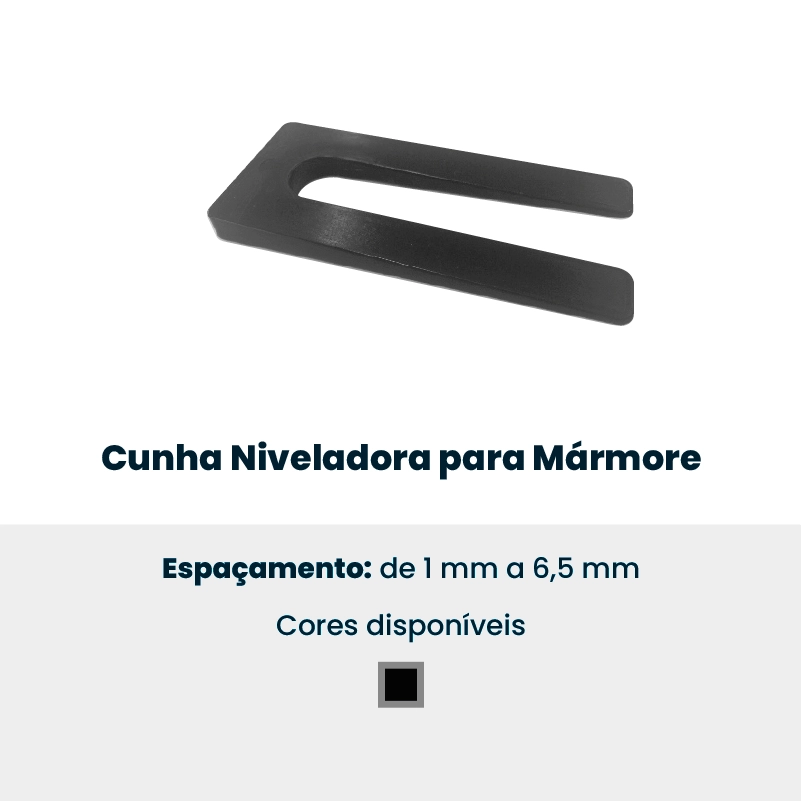 Produto da Forte Plásticos: cunha niveladora para mármore.