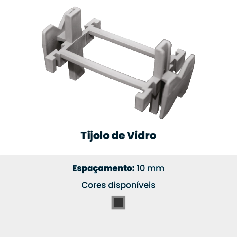 Produto da Forte Plásticos: tijolo de vidro.