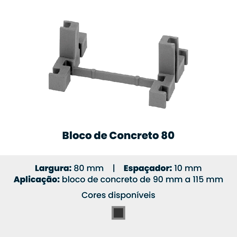 Produto da Forte Plásticos: bloco de concreto 80.