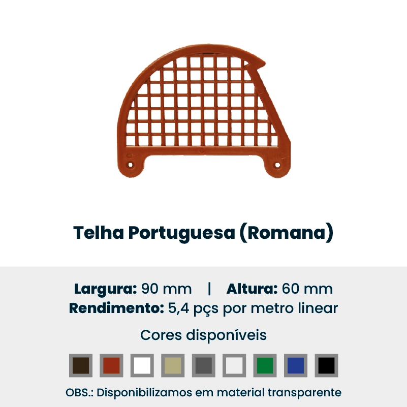 Produto da Forte Plásticos: telha portuguesa (romana)