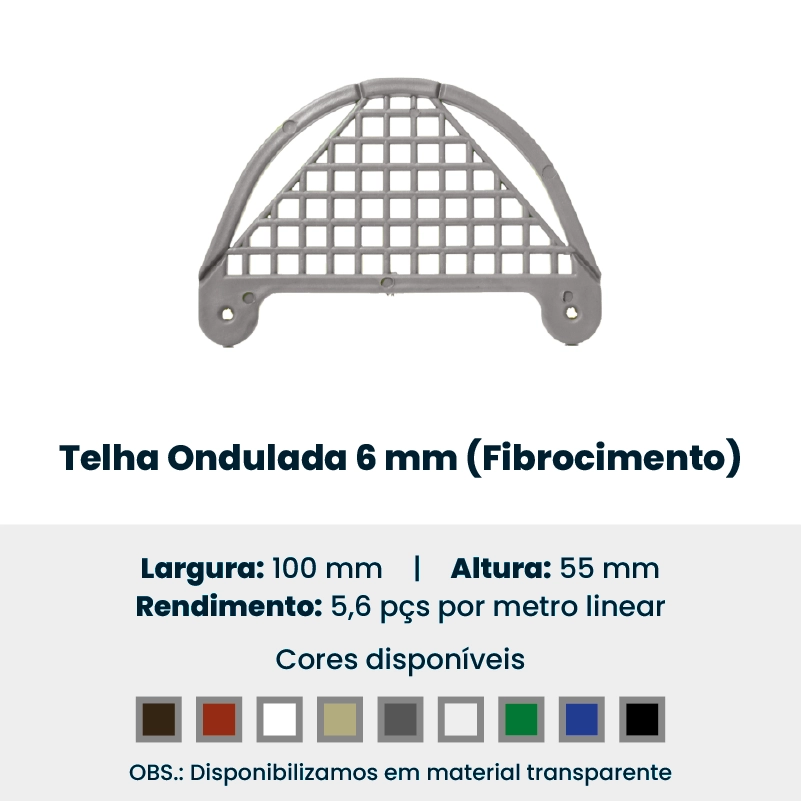 Produto da Forte Plásticos: telha ondulada 6 mm (fibrocimento)