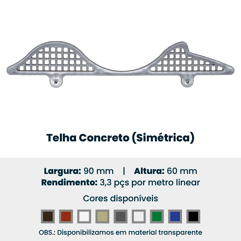 Produto da Forte Plásticos: telha concreto (simétrica)
