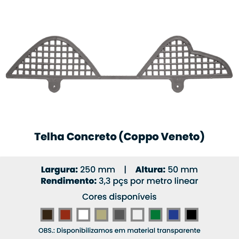 Produto da Forte Plásticos: telha concreto (Coppo Veneto)