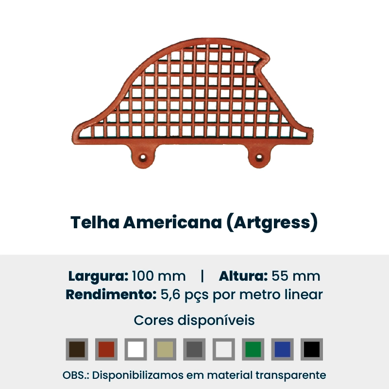 Produto da Forte Plásticos: telha americana (artgress)