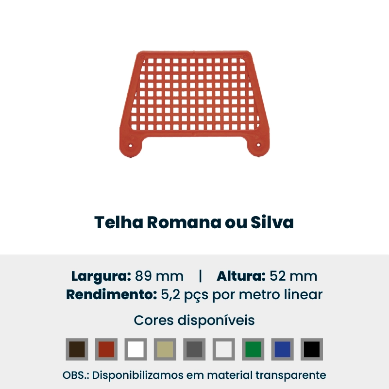 Produto da Forte Plásticos: telha romana ou silva.