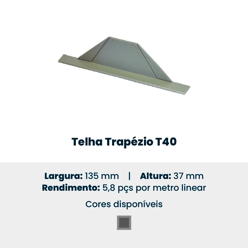 Produto da Forte Plásticos: telha trapézio T40.