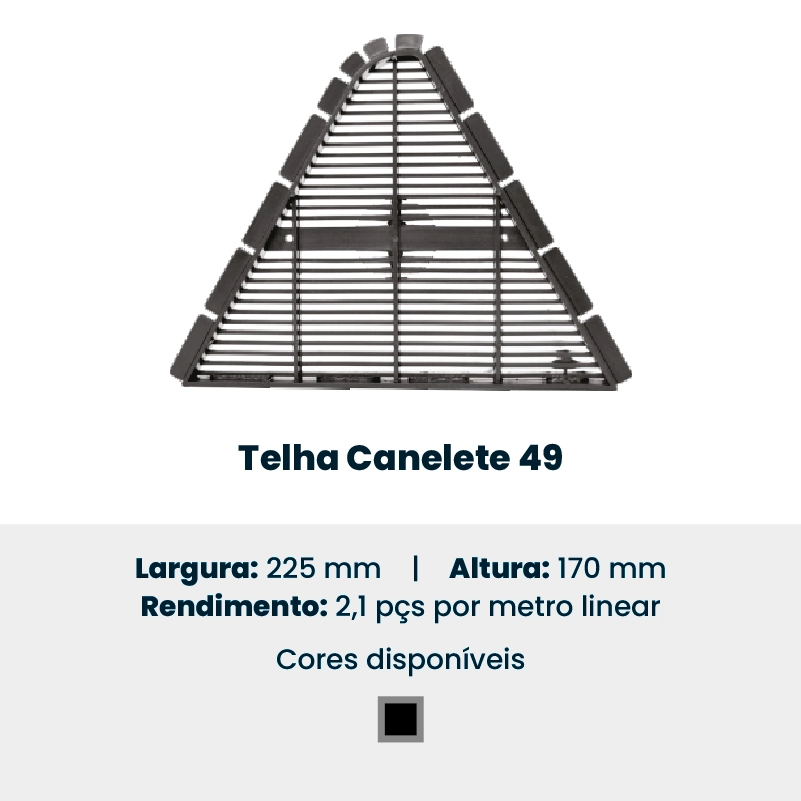 Produto da Forte Plásticos: telha canalete 49.